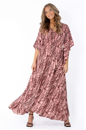 🌸 Magnolia Dress – Dusty Rose/Creme 🌸
