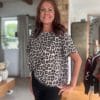 Härlig topp i beige camouflage fr,Martha Du Chateu