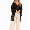 Härlig svart virkad kaftan(EJ BYTE,RETURRÄTT)