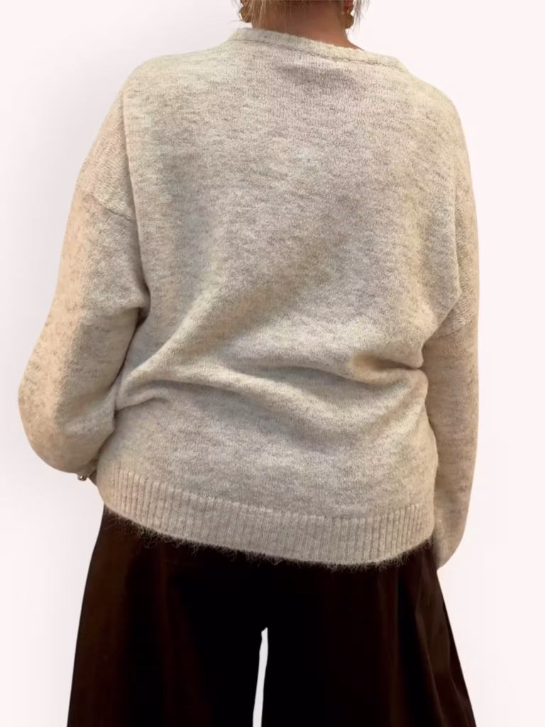 Oversizetröja i beige