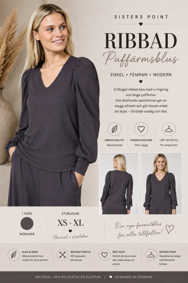 ✨ VYA BLUS FRÅN SISTERS POINT – FEMININ, FIGURNÄRA & TIDLÖS ✨(EJ BYTE,RETURRÄTT)